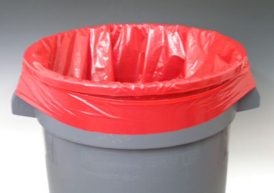 55 x 59 x 0.8 mil Green Eco-Friendly Poly Trash Can Liners