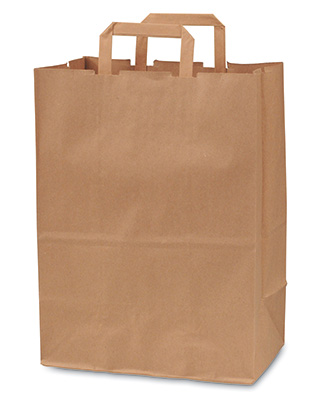 Shopping Restaurant takeouts Kraft Paper Party Bags Perfect for Grocery Baking Gifts 25 Pcs White Paper Bags with Handles 23×8×17 Gift Bags Retail （Thicken 130gsm）