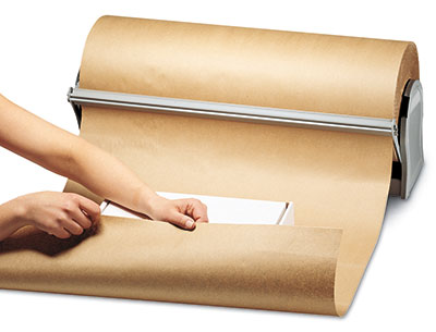 100% Recycled Indented Kraft Paper Roll, 24 x 360