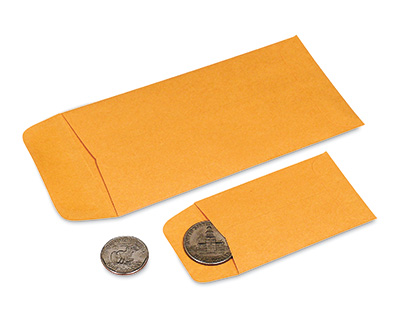 2-1/2 x 4-1/4 Kraft Coin Envelope (28 lb.)