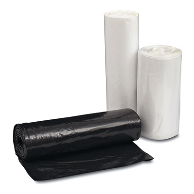 Drawstring Trash Liners - .8 Mil, 13 Gallon, Black