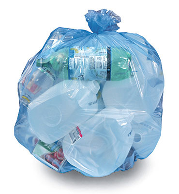 Clear and Blue Recycling Bags